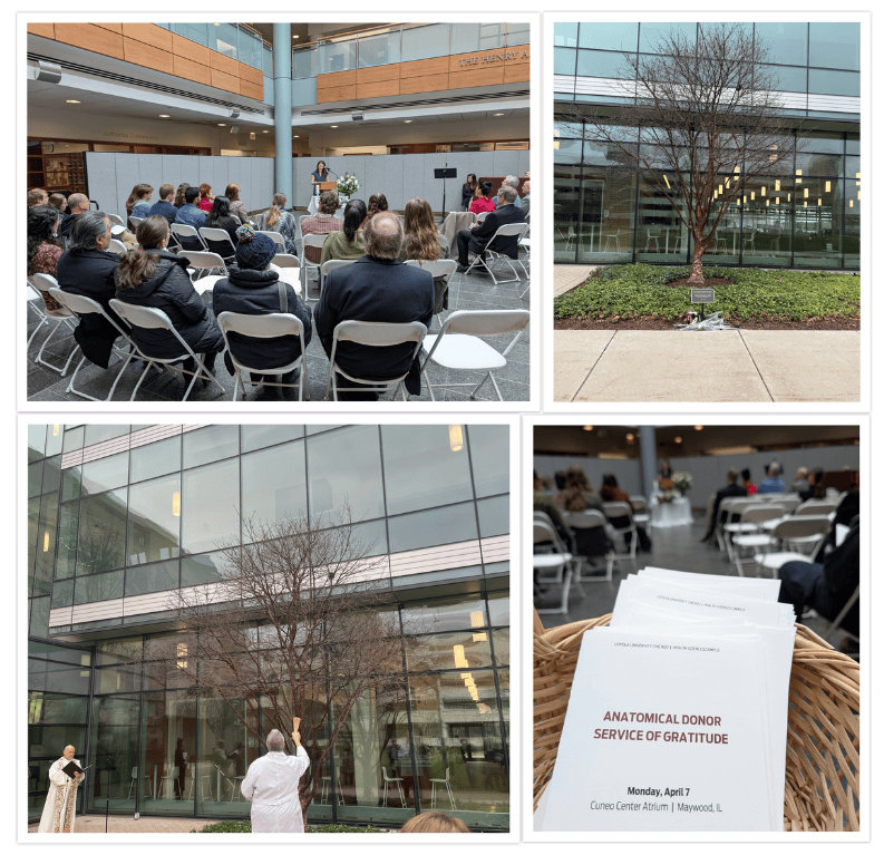 Photos from LUC SSOM's 2025 Anatomical Donor Service of Gratitude.